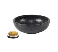 GEK208130 Giardino Ciotola decorativa filettata for interni ed esterni, con piattino for composizioni floreali in stile antico cinese, bordo spesso Piante in vaso