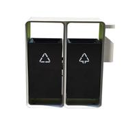 GEK208130 Grande contenitore per rifiuti Cestino for rifiuti classificato for aree pubbliche con posacenere, cestino for rifiuti in metallo for esterni Patio