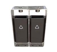 GEK208130 Grande contenitore per rifiuti Cestino for rifiuti in acciaio inossidabile con posacenere, for esterni, luoghi pubblici Patio