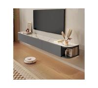 GEK208130 Home Centro di intrattenimento galleggiante, mensola porta TV galleggiante con spazio di archiviazione nascosto e aperto Tavolino TV(180x26x20m)