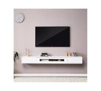 GEK208130 Home Console TV Galleggiante con cassetti, scaffali galleggianti per Soggiorno e Sala da pranzo. Armadietto (Bianco,Piccolo)