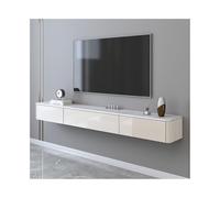 GEK208130 Home Floating TV Stand with 2 Drawer TV Cabinet for Small Living Rooms Edia Console Floating Storage Cabinet Tavolino TV(Bianco,150x24x19cm)