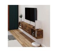 GEK208130 Home Mensola Galleggiante per TV, Mobile TV da Parete, mensole galleggianti con porta, Console Multimedia for Intrattenimento Armadietto(1708x237x268mm)