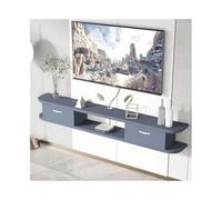 GEK208130 Home Mensola porta TV sospesa, mobiletto porta TV con 2 ante for soggiorno, camera da letto Tavolino TV(Grijs,180x22x20cm)