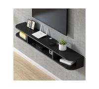 GEK208130 Home Mobile porta TV a parete, scaffale portaoggetti a parete, supporto TV sospeso for soggiorno e camera da letto Tavolino TV(Nero)