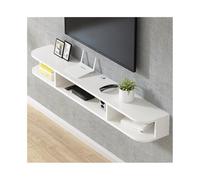 GEK208130 Home Mobile porta TV a parete, scaffale portaoggetti a parete, supporto TV sospeso for soggiorno e camera da letto Tavolino TV(Bianco)
