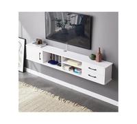 GEK208130 Home Mobile TV Galleggiante, Mobile TV da Parete, Console Multimedia di Intrattenimento, Banco TV con Stoccaggio per Soggiorno Armadietto(Bianco)