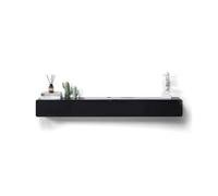 GEK208130 Home Mobile TV sospeso con ante a ribalta e cassetti, mobiletto porta TV sospeso a parete Tavolino TV(Nero,200x20x24cm)