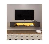 GEK208130 Home Mobile TV sospeso con luci LED, mensole TV a parete con 1 ripiano aperto (Bruin)