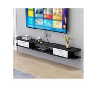 GEK208130 Home Mobile TV sospeso, console multimediale da parete da 71'' con spazio for camera da letto e soggiorno Tavolino TV(Nero,180x22x20cm)