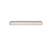 GEK208130 Home Mobile TV sospeso, mensola porta TV sospesa con cassetti for soggiorno, sala da pranzo, camera da letto Tavolino TV(Natural colour and white)