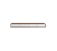 GEK208130 Home Mobile TV sospeso, mensola porta TV sospesa con cassetti for soggiorno, sala da pranzo, camera da letto Tavolino TV(Brown and white)