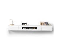 GEK208130 Home Mobile TV sospeso minimalista, mobiletto for l'intrattenimento a parete for soggiorno e camera da letto Tavolino TV(Bianco,140x20x24cm)