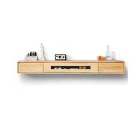 GEK208130 Home Mobile TV sospeso minimalista, mobiletto for l'intrattenimento a parete for soggiorno e camera da letto Tavolino TV(Natural,200x20x24cm)