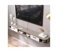 GEK208130 Home Mobiletto porta TV a parete, for riporre i contenuti multimediali sotto la TV, centro di intrattenimento, soggiorno, camera da letto Tavolino TV(Grijs)