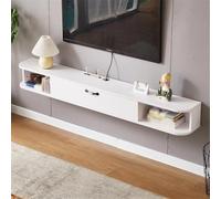 GEK208130 Home Supporto for console multimediale TV da soggiorno, centro di intrattenimento a parete con gestione dei cavi Tavolino TV(Bianco)