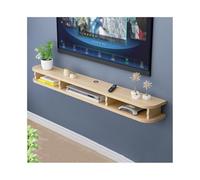 GEK208130 Home Supporto multimediale, porta TV sospeso for soggiorno, mobiletto portaoggetti con mensole sospese Tavolino TV(Natural)