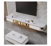 GEK208130 Mobile Porta Tv Mobile TV sospeso, moderno mobile TV sospeso a parete for intrattenimento con 2 cassetti e 2 ante, completamente assemblato, 78,7"/94,4'' Tavolino TV(Bianco,240 * 23 * 30cm)