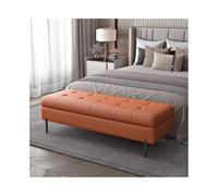 GEK208130 Moderna camera da letto letto letto poggiapiedi letto letto poggiapiedi letto letto in legno massello anteriore divano sgabello stoccaggio sgabello da notte decorativo (arancione)