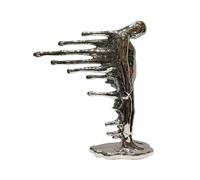 GEK208130 Moderna Creativo Astratto Carattere Scultura Ornamento Ispirazione Ingresso Camera Lusso Decorazioni Desktop Arredamento Scultura(Silver)