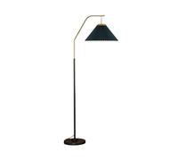 GEK208130 Moderna Lampada da tavolo verticale verde scuro for soggiorno, lampada da terra for camera da letto con paralume in tessuto e base in ferro Lampada alta