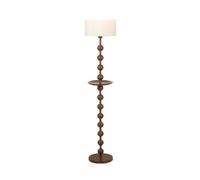 GEK208130 Moderna Lampada da terra decorativa for soggiorno, camera da letto, hotel, comodino, paralume in tessuto bianco, lampada da tavolo verticale con vassoio Lampada alta