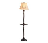 GEK208130 Moderna Lampada da terra for soggiorno, un lato del divano, comodino semplice in legno for camera da letto Lampada alta(Bruin)