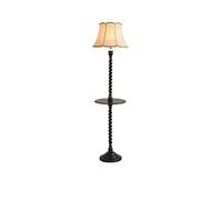 GEK208130 Moderna Lampada da terra for soggiorno, un lato del divano, comodino semplice in legno for camera da letto Lampada alta(Nero)