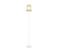 GEK208130 Moderna Lampada da terra in tessuto floreale decorativo semplice da comodino for soggiorno e camera da letto, stile retrò, con interruttore a pedale Lampada alta