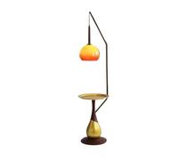 GEK208130 Moderna Lampada da terra moderna for camera da letto e soggiorno Lampada da terra con tavolo, tavolino da caffè Lampada da terra Lampada alta(Yellow)