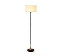 GEK208130 Moderna Lampada da terra retrò con paralume in tessuto bianco for soggiorno, camera da letto, comodino, ufficio, divano in ferro Lampada alta