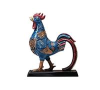 GEK208130 Moderna Ornamenti a Forma di Gallo in Stile Cinese, Decorazione for Studio, Soggiorno, Ingresso, Artigianato Scultura(Blue)