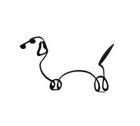 GEK208130 Moderna Ornamenti creativi for Il Desktop Ferro Moderno Linee semplici Artigianato for Cani Decorazioni for la casa e Il Soggiorno Scultura(H)