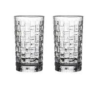 GEK208130 Moderni Bicchiere da whisky con trama intrecciata, bicchieri trasparenti senza piombo for acqua, succhi, latte, birra, cocktail, bevande fredde e calde Feste(Piccolo)