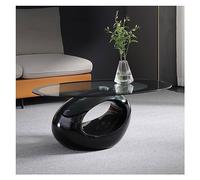 GEK208130 Moderno Base caffè ovale, complementi tavolo soggiorno con ripiano portaoggetti, base centro divano tavolino Decorativo