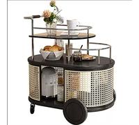 GEK208130 Moderno Carrello multifunzione con ripiano e armadietto, tavolino mobile for divano for piccoli spazi, tavolino da caffè, comodino for soggiorno, camera da letto Decorativo