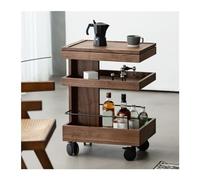 GEK208130 Moderno Carrello soggiorno laterale vario, mobile semplice noce nero laterale vario, con ruote divano laterale vario Decorativo