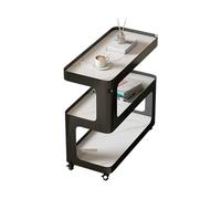 GEK208130 Moderno Divano con pannello in roccia for soggiorno di lusso, diversi lati, mobile laterale mobile, semplice angolo, diversi comodini, tavolino da caffè, tavolino Decorativo(Nero,60cm)