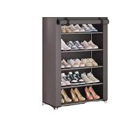 GEK208130 Moderno Dormitorio multistrato di grande capacità semplice porta scarpiera alloggio for noleggio antipolvere for uso domestico con scarpiera Organizzatore(Grijs)