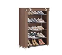 GEK208130 Moderno Dormitorio multistrato di grande capacità semplice porta scarpiera alloggio for noleggio antipolvere for uso domestico con scarpiera Organizzatore(Bruin)