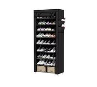 GEK208130 Moderno Dormitorio semplice for scarpiera Alloggio in affitto antipolvere for uso domestico multistrato di grande capacità con scarpiera Organizzatore(Nero)