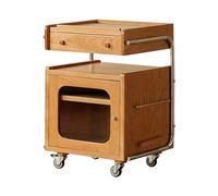 GEK208130 Moderno Mobile laterale for soggiorno, divano laterale con diversi carrelli, comodino for mobili in legno di ciliegio Decorativo