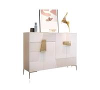 GEK208130 Moderno Mobiletto for scarpe di lusso leggero, ingresso in villa, ingresso semplice e moderno, soggiorno, lastra di roccia color crema, mobiletto for ingresso Organizzatore