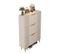 GEK208130 Moderno Mobiletto portascarpe con 3 cassetti pieghevoli, mobiletto portascarpe stretto for ingresso sottile, 80 cm Organizzatore
