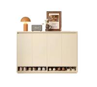 GEK208130 Moderno Mobiletto portascarpe con ante, scarpiera a 5 ripiani, scaffale organizer indipendente, corridoio, ingresso, beige Organizzatore