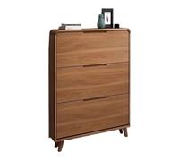 GEK208130 Moderno Mobiletto portascarpe in legno con 3 cassetti girevoli, indipendente, for ingresso, scarpiera stretta, 80 cm Organizzatore