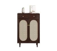 GEK208130 Moderno Mobiletto portascarpe in rattan for ingresso, stile bohémien, mobiletto portascarpe in legno for corridoio Organizzatore