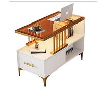 GEK208130 Moderno Nightstand with Storage Shelf, End Table, Side Table with Drawers Storage Cabinet for Small Spaces Bedroom, Living Room,Sofa Side Decorativo(White+Brown)