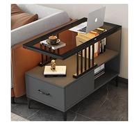 GEK208130 Moderno Nightstand with Storage Shelf, End Table, Side Table with Drawers Storage Cabinet for Small Spaces Bedroom, Living Room,Sofa Side Decorativo(Nero)