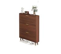 GEK208130 Moderno Organizer for scarpe nascosto stretto con 3 cassetti estraibili Mobiletto moderno minimalista for ingresso, corridoi, armadi, soggiorni, marrone Organizzatore